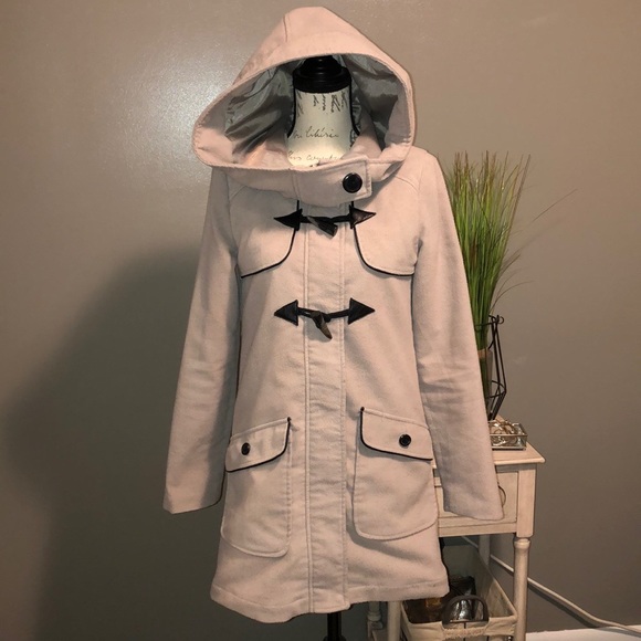 Jack by BB Dakota Jackets & Blazers - Jack Tan/Beige Double Breasted Fall Coat S